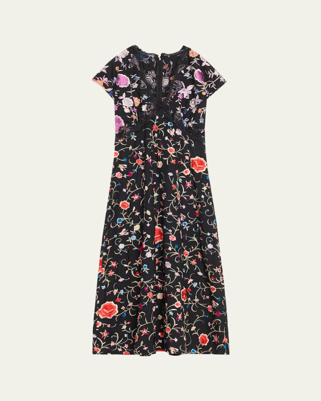 Priscilla Floral Embroidered Maxi Dress